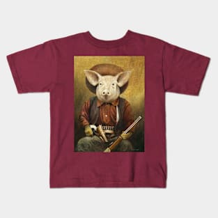 Cowboy Hog Kids T-Shirt